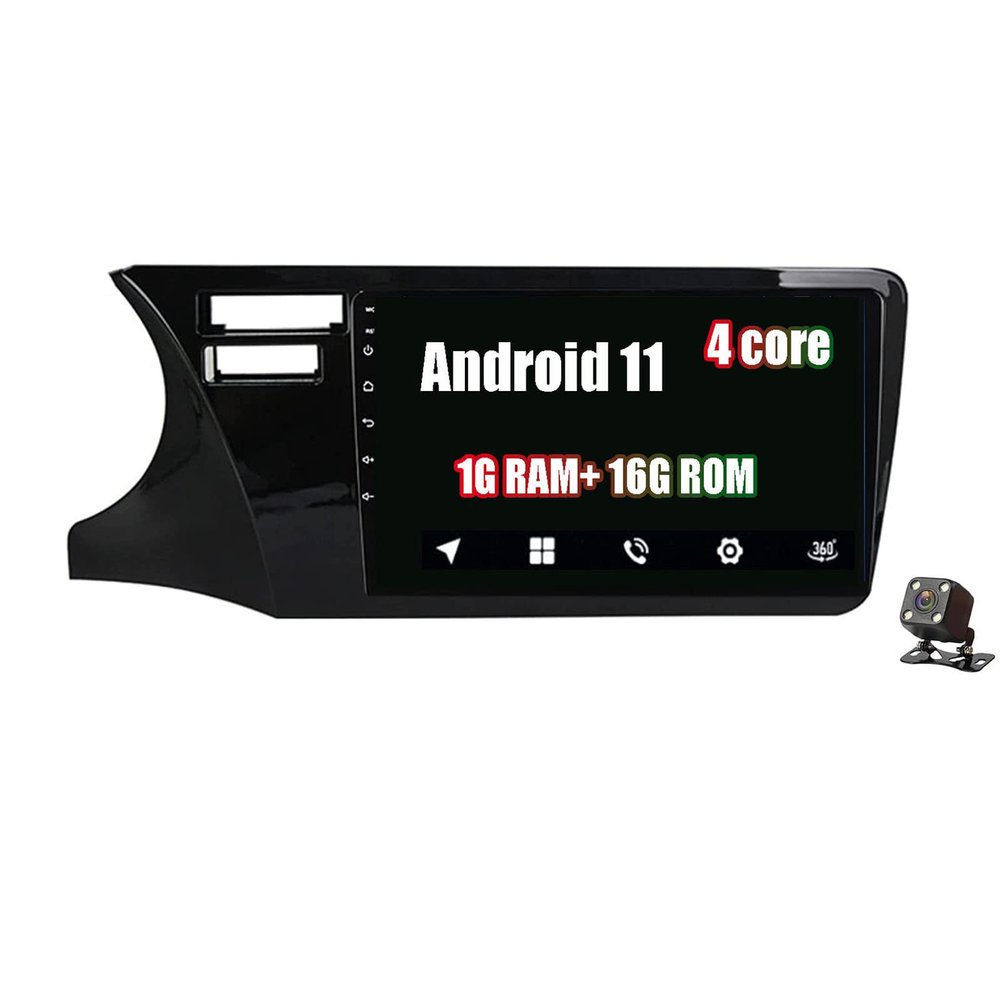 Car Radio Android 11 Autorradio Double Din Car Stereo for Honda City 2014-2017 with 9" Touch Screen DVD Multimedia Player Support GPS Nav FM AM RDS DSP DAB+ OBD Carplay