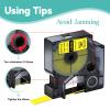 NineLeaf 30 Pack 12mm Flexible Nylon Yellow Label Compatible for DYMO Rhino 18490 Black on Yellow 0.47 inch Industrial Refills 1/2" x 11.5' for Rhino 5200 4200 1000 3000 5000 6000 Label Makers view 4