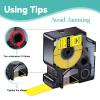 Nineleaf Rhino 5200 Label Tape Compatible for Dymo 18491 Rhino 4200 Lables Flexible Nylon Work with Dymo Rhino Pro LabelWriter Industrial 6000 Label Makers,Black on Yellow,3/4'' x 11.5',20-Pack view 4