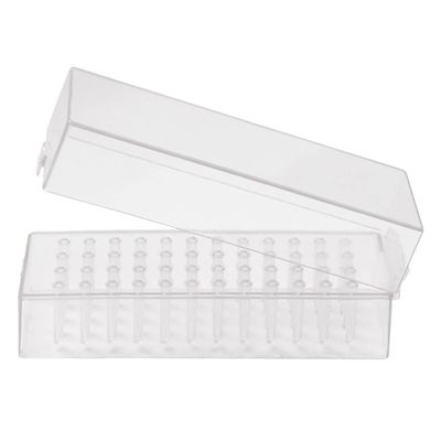 FOMIYES 48-pocket Nail Drill Bit Holder Organizer Sturdy Drill Bit Storage Box for Nails