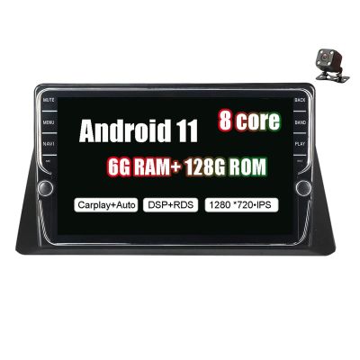Double Din Car Stereo Android 11 Car Player GPS Navi Radio 9 Inch Head Unit for Honda Accord 2008-2012 GPS Navigation USB FM AM RDS Radio Support WiFi Carplay Steering Wheel Control