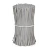 Queenbox 100 Pcs 8cm Flat Gardening Cable Ties, Flexible Plastic Iron Wire Twist Ties for Garden Crops Cable Organizing, Gray view 1