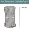 Queenbox 100 Pcs 8cm Flat Gardening Cable Ties, Flexible Plastic Iron Wire Twist Ties for Garden Crops Cable Organizing, Gray view 2