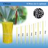 Queenbox 100 Pcs 8cm Flat Gardening Cable Ties, Flexible Plastic Iron Wire Twist Ties for Garden Crops Cable Organizing, Gray view 3