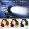 Colbor CL60+VM2 65W COB Continuous Light 2700K-6500K Video Light LED with V-Mount Adapter and D-Tap to Type-C Cable, Daylight with App for Video Photo Studio, COB Video Light Studio Continuous Light view 2