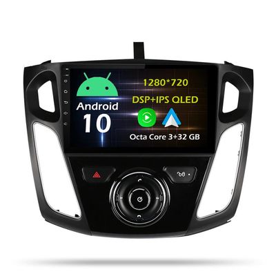 Bestycar 9'' Android Car Stereo Radio fits for Ford Focus 3 MK 3 2011-2018 Octa Core Android 10.0 Touchscreen Headunit Support GPS Navigation Carplay Android Auto Bluetooth SWC AHD Backup Camera-3+32