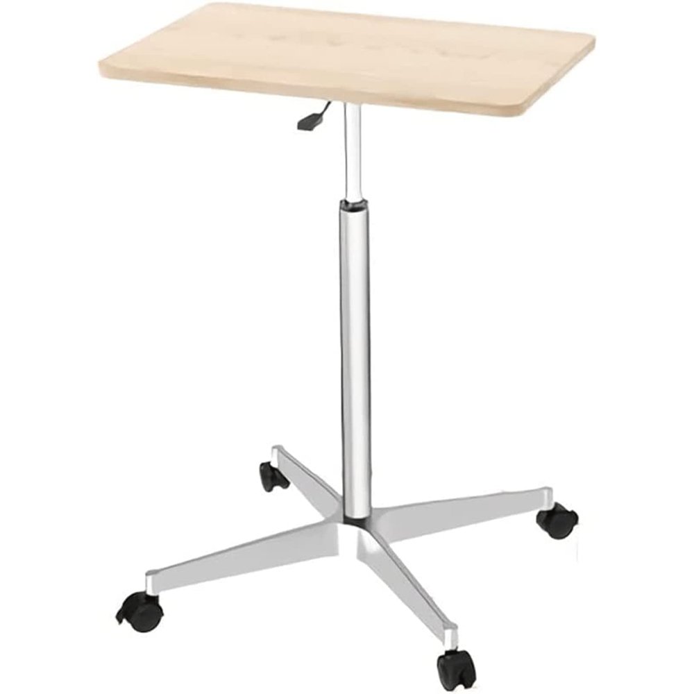 XIEAE Simple Movable Bed Desk Height Adjustable Training Table Rollers Movable Lift Laptop Work Sofa Overbed Table Space Saving