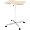 XIEAE Simple Movable Bed Desk Height Adjustable Training Table Rollers Movable Lift Laptop Work Sofa Overbed Table Space Saving view 1