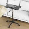 XIEAE Simple Movable Bed Desk Height Adjustable Training Table Rollers Movable Lift Laptop Work Sofa Overbed Table Space Saving view 2