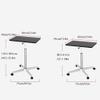 XIEAE Simple Movable Bed Desk Height Adjustable Training Table Rollers Movable Lift Laptop Work Sofa Overbed Table Space Saving view 3