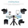 Andoer Andoer Multifunction Smartphone Video Kit with Universal Phone Tripod Stand with Dual Phone Holder 4 Cold Shoe Stands + Table Tripod, Black view 4