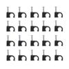 DOITOOL 100pcs Black Plastic Cable Clips for Cord Organization Wall Clamp Fasteners for Home Office and School Wire Holders for Telephone and Ethernet Cables view 1