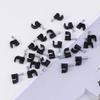 DOITOOL 100pcs Black Plastic Cable Clips for Cord Organization Wall Clamp Fasteners for Home Office and School Wire Holders for Telephone and Ethernet Cables view 3