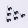 DOITOOL 100pcs Black Plastic Cable Clips for Cord Organization Wall Clamp Fasteners for Home Office and School Wire Holders for Telephone and Ethernet Cables view 4