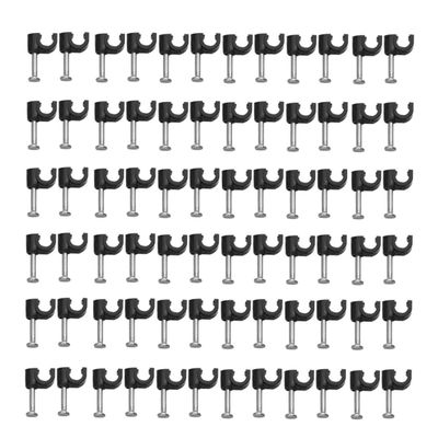 DOITOOL 100pcs Wire Holder Wire Clamp Cable Staples Cable Clamp Tv Stand Tv Mounts Cord Cable Cord Ties for Electrical Cords Cable Wall Clip Cable Holder Coax Cable Pipe Card Organizer