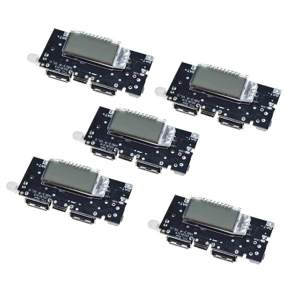 5PCS Dual USB 5V 1A 2.1A 18650 PCB Power Module Accessories For DIY LCD Module Board