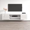 Meble Furniture Dia 01 Modern TV Stand Storage Cabinets and Media Console Engineered Wood, 67.7" W x 15.7" D x 17.7" H White view 1