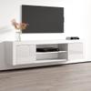 Meble Furniture Dia 01 Modern TV Stand Storage Cabinets and Media Console Engineered Wood, 67.7" W x 15.7" D x 17.7" H White view 2