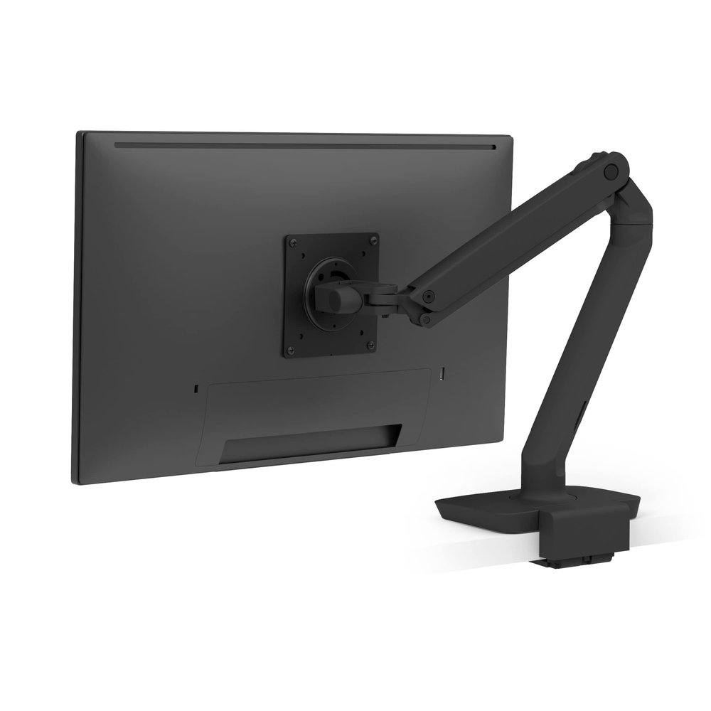 Ergotron  MXV Single Monitor Arm, VESA Desk Mount  for Monitors Up to 34 Inches, 7 to 20 lbs  Low Profile Clamp, Matte Black