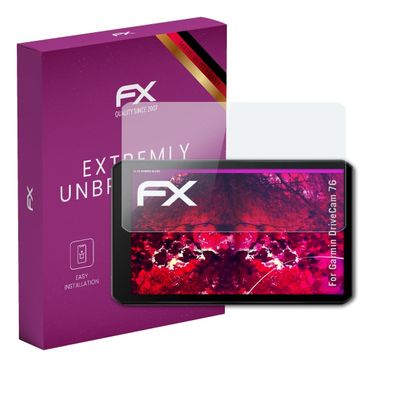 atFoliX Plastic Glass Protective Film compatible with Garmin DriveCam 76, 9H Hybrid-Glass FX Screen Protector
