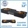 12" Dual Sub Box 2019-2024 Gladiator Subwoofer Enclosure Speaker Box for JL Audio TW3 view 2