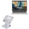 BoxWave Stand and Mount Compatible with Acer Chromebook 314 (CB314-2HT) - Executive VersaView Laptop Stand, Ergonomic Adjustable Viewing Angle Metallic Riser - Metallic Silver view 1