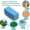 4 Pcs Soft Gummy Stone, Grinding Rubber Gummy Abrasive Block Stone, Snowboard Ski Stone for Removing Rust and Burrs, 50 x 20 x 20 mm (60 Grit Style) view 4