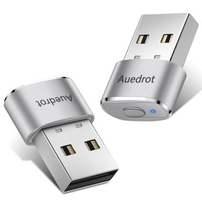 AUEDROT Mouse Jiggler Undetectable Metal USB Mouse Mover with Switch Button, Automatic Mini Mouse Shaker with 2 Jiggle Modes, Plug and Play, Keep Computer/Laptop Awake, Silver, 2 PCS