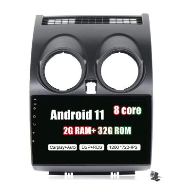 Android 11.0 Car Stereo 9" Touch FM RDS Auto Radio for Nissan Qashqai J10 2006-2013 with Car GPS Autoradio Support SWC WiFi/BT Tethering Internet Multimedia Player