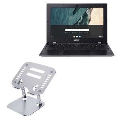 BoxWave Stand and Mount Compatible with Acer Chromebook 311 (CB311-9H) - Executive VersaView Laptop Stand, Ergonomic Adjustable Viewing Angle Metallic Riser - Metallic Silver