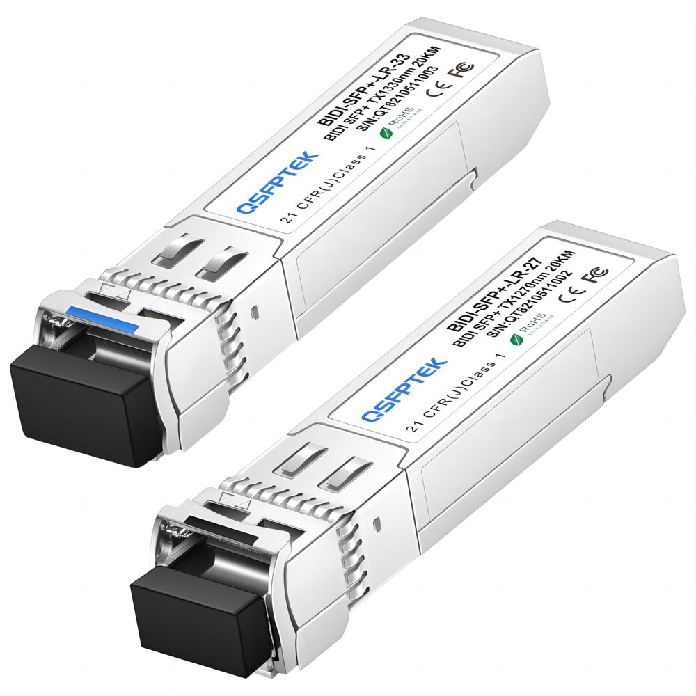 10G SFP+BIDI Transceiver, 10GBASE-BIDI SFP+1270nm / 1330nm 20km DOM Transceiver Module Mini GBIC for Cisco SFP-10G-BX20U-I SFP-10G-BX20D-I Meraki Ubiquiti D-Link Netgear - 1 Pair