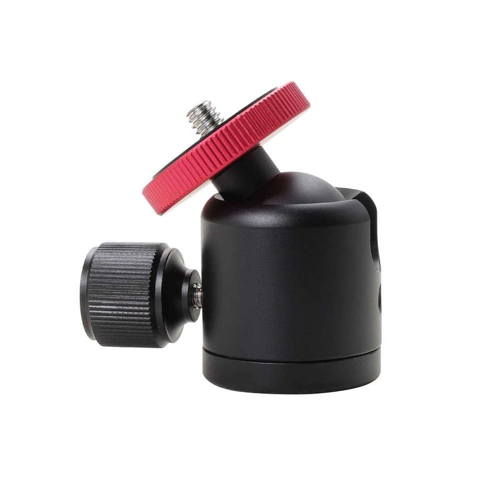 Andoer Replacement Photography Prop with Rotating Ball Head Aluminium Alloy Mini with Screw Hole 3/8 Inch 1/4 Inch Adapter Screw for Camcorder Camera