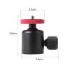 Andoer Replacement Photography Prop with Rotating Ball Head Aluminium Alloy Mini with Screw Hole 3/8 Inch 1/4 Inch Adapter Screw for Camcorder Camera view 3