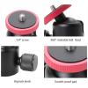 Andoer Replacement Photography Prop with Rotating Ball Head Aluminium Alloy Mini with Screw Hole 3/8 Inch 1/4 Inch Adapter Screw for Camcorder Camera view 4