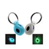 Compatible for Tile Sticker Keychain Holder,(Glow in the Dark) Silicone Tracker Case Cover for Pet Collar,Birthday Party Supplies to Family,Glow Blue Green view 1