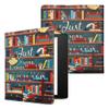 kwmobile Case Compatible with Amazon Kindle Oasis 10. Generation Case - PU Cover w/Strap - Library Motto Multicolor view 1