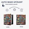 kwmobile Case Compatible with Amazon Kindle Oasis 10. Generation Case - PU Cover w/Strap - Library Motto Multicolor view 3
