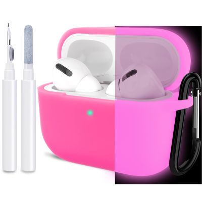 ATUAT for AirPods Pro 2nd Generation Case Cover, Protective Silicone Skin Accessories with Keychain for Women Men for Apple AirPods Pro Gen 2(2022), Front LED Visible-Fluorescent Pink