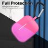 ATUAT for AirPods Pro 2nd Generation Case Cover, Protective Silicone Skin Accessories with Keychain for Women Men for Apple AirPods Pro Gen 2(2022), Front LED Visible-Fluorescent Pink view 3