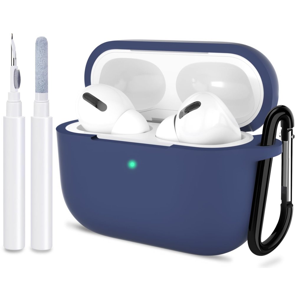 ATUAT for AirPods Pro 2nd Generation Case Cover, Protective Silicone Skin Accessories with Keychain for Women Men for Apple AirPods Pro Gen 2(2022), Front LED Visible-Royal Blue