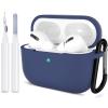 ATUAT for AirPods Pro 2nd Generation Case Cover, Protective Silicone Skin Accessories with Keychain for Women Men for Apple AirPods Pro Gen 2(2022), Front LED Visible-Royal Blue view 1