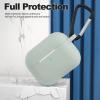 ATUAT for AirPods Pro 2nd Generation Case Cover, Protective Silicone Skin Accessories with Keychain for Women Men for Apple AirPods Pro Gen 2(2022), Front LED Visible-Fog view 2