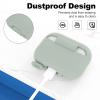 ATUAT for AirPods Pro 2nd Generation Case Cover, Protective Silicone Skin Accessories with Keychain for Women Men for Apple AirPods Pro Gen 2(2022), Front LED Visible-Fog view 4