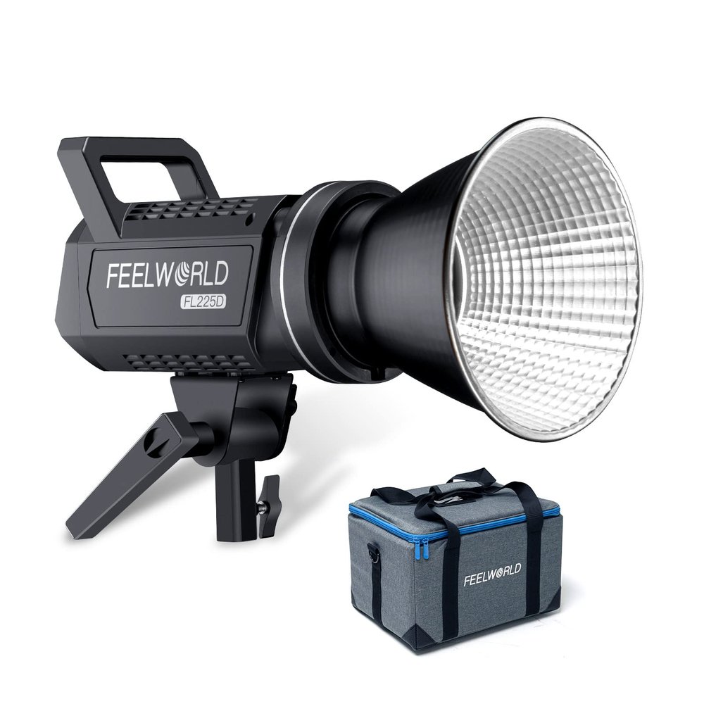 FEELWORLD FL225D 5600K Daylight Video Studio Light 225W Continuous Lighting CRI96+ TLCI97+ 67500lux@1m for Film, Live Streaming, Photography, Videography, Wedding, Interview