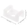TEHAUX Cable Zip Tie Saddle Type Mounts Base Cable Ties Tapping Screw Wire Cable Clips Organizer Holders Clamps Clamps fasteners 500pcs White view 3