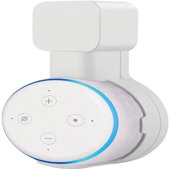 Aokicase For Amazon Echo Dot 3rd Holder Wall Mount Stand Mount Accessories with Integrated Cable Management, Speaker Accessories Rack (Amazon Echo 3rd, White) XJL-T08