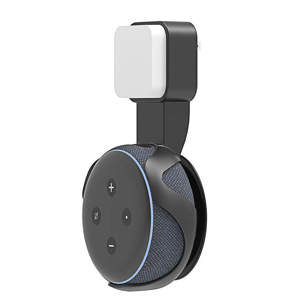 Aokicase For Amazon Echo Dot 3rd Holder Wall Mount Stand Mount Accessories with Integrated Cable Management, Speaker Accessories Rack (Amazon Echo 3rd, Black) XJL33