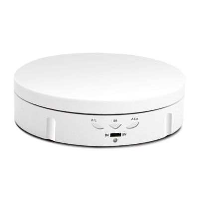 Andoer 360 Electric Rotating Turntable USB Charging Rotating Display Stand 3 Speed for Photography Display Jewellery Watch Collectibles, White