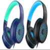Elecder i45 On-Ear Headphones with Microphone - Foldable Stereo Bass Headphones with No-Tangle 1.5M Cord, 3.5MM Jack, Portable Wired Headphones for School/Kids/Teen/Smartphone/Travel/Tablet Blue/Black view 1