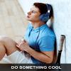 Elecder i45 On-Ear Headphones with Microphone - Foldable Stereo Bass Headphones with No-Tangle 1.5M Cord, 3.5MM Jack, Portable Wired Headphones for School/Kids/Teen/Smartphone/Travel/Tablet Blue/Black view 2